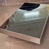 Table basse rectangulaire miroir Cidue 1970