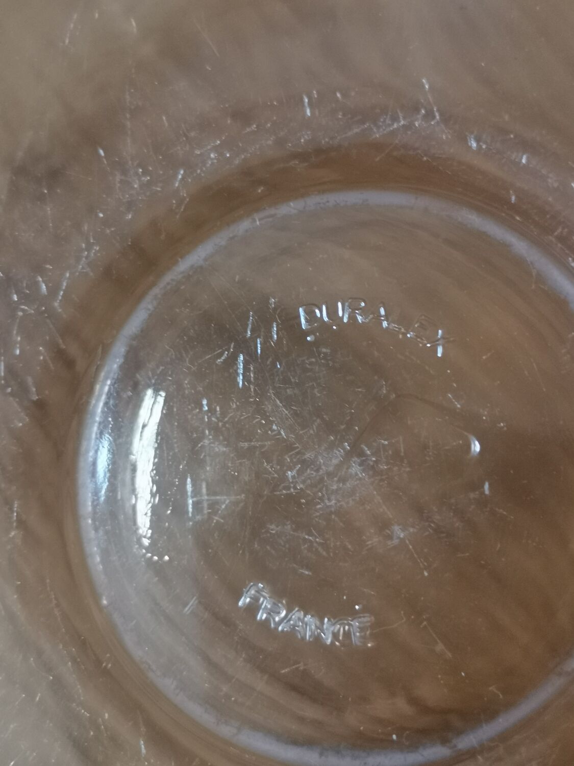 Set of 3 duralex cups made in France amber flower shape