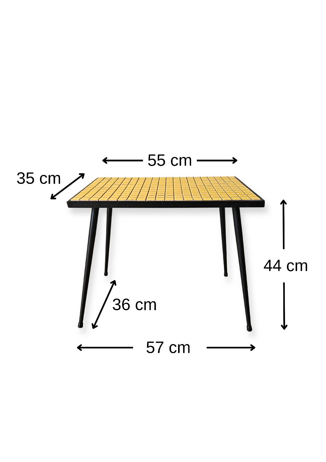 Table d'appoint en mosaïque du milieu du siècle