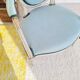 Louis XVI medallion armchair renovated velvet