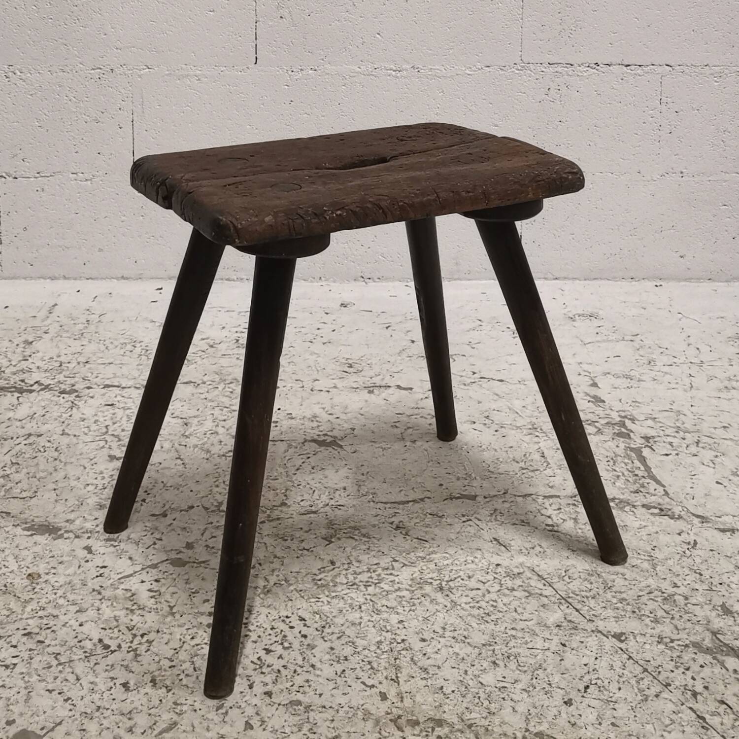 Antique 1911 Vintage Brutalist Industrial Stool