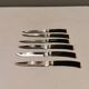 Six delicious stainless steel steak knives with bone handles, from Japan