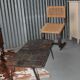 Brutal vintage slate coffee table