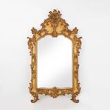 Timeless decorative rococo style gilted mirror in resin, Belgium 1950s