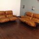 Lot of cognac "Marsala" leather sofas by Michel Ducaroy for line Roset 1970