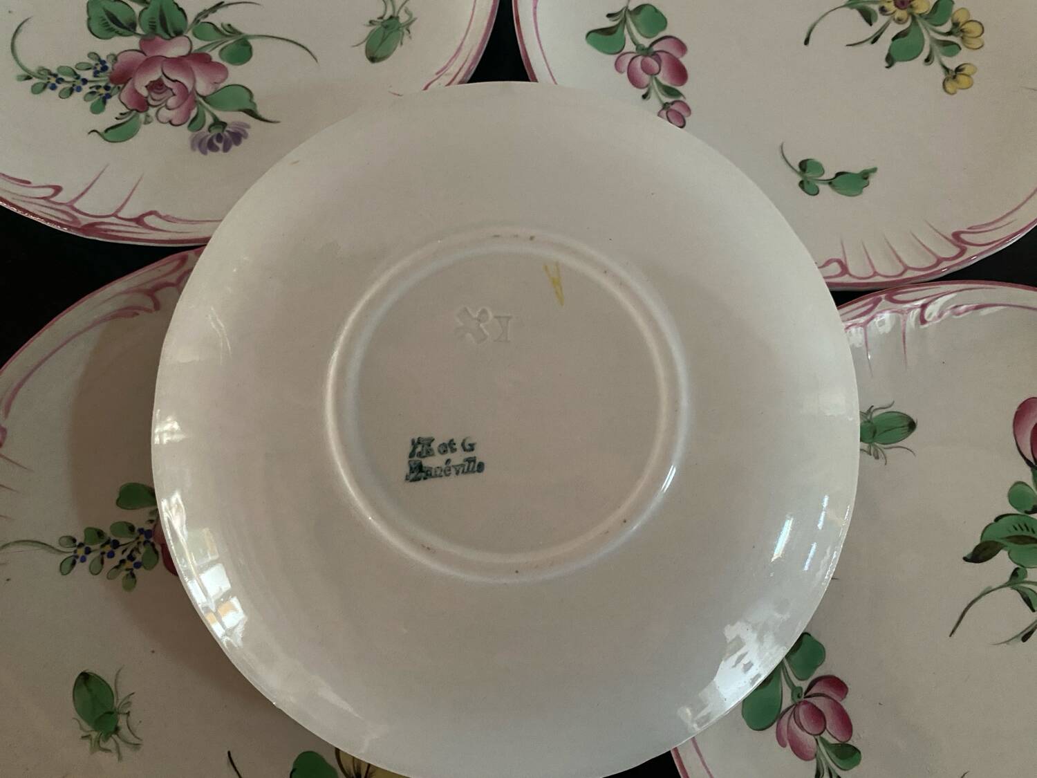 Lot de 5 assiettes à mignardises KG Luneville
