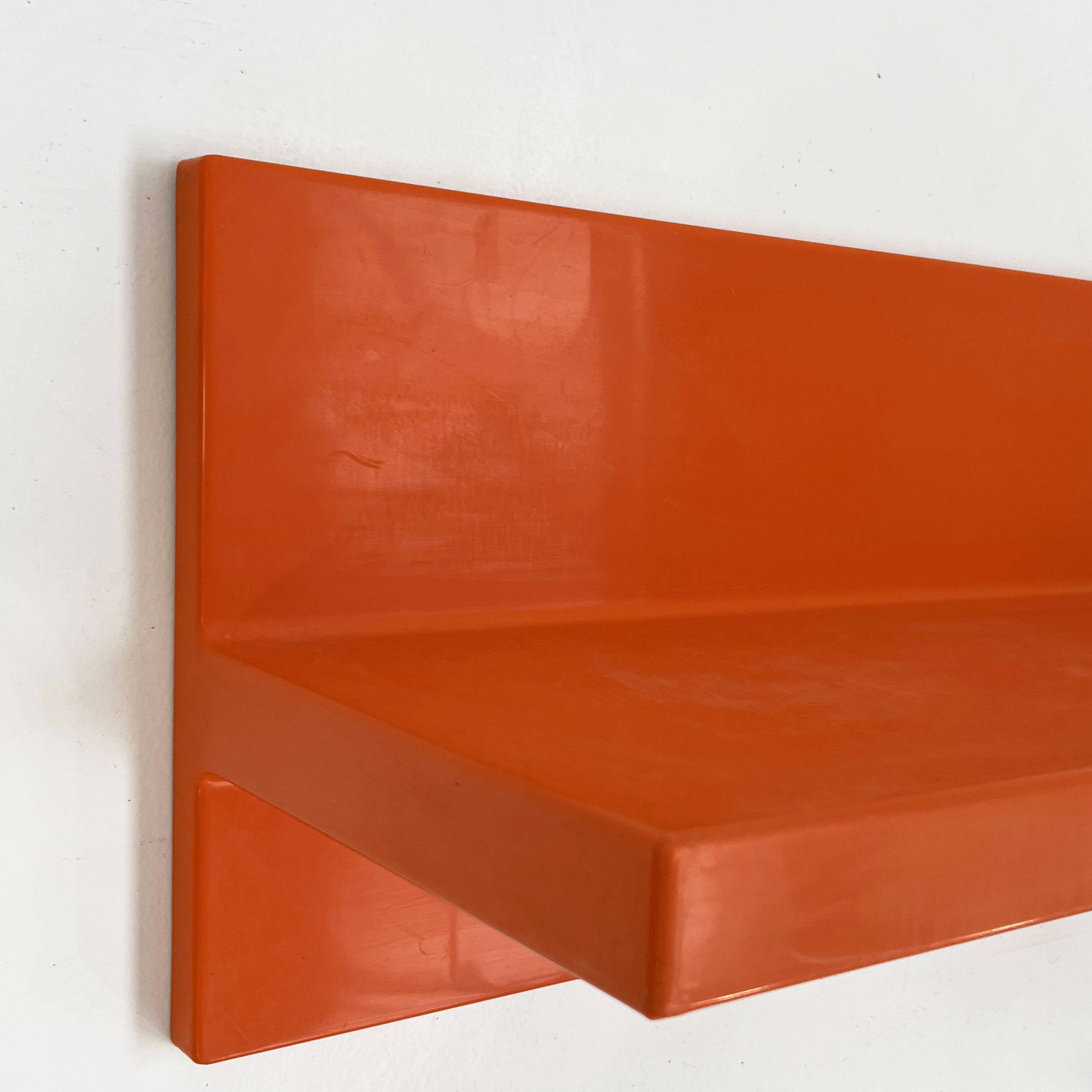 Paire d'étagères oranges par Marcello Siard pour Kartell, 1970