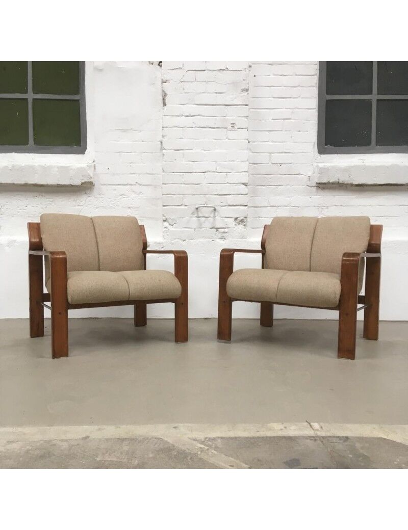 Pair of Czech vintage armchairs