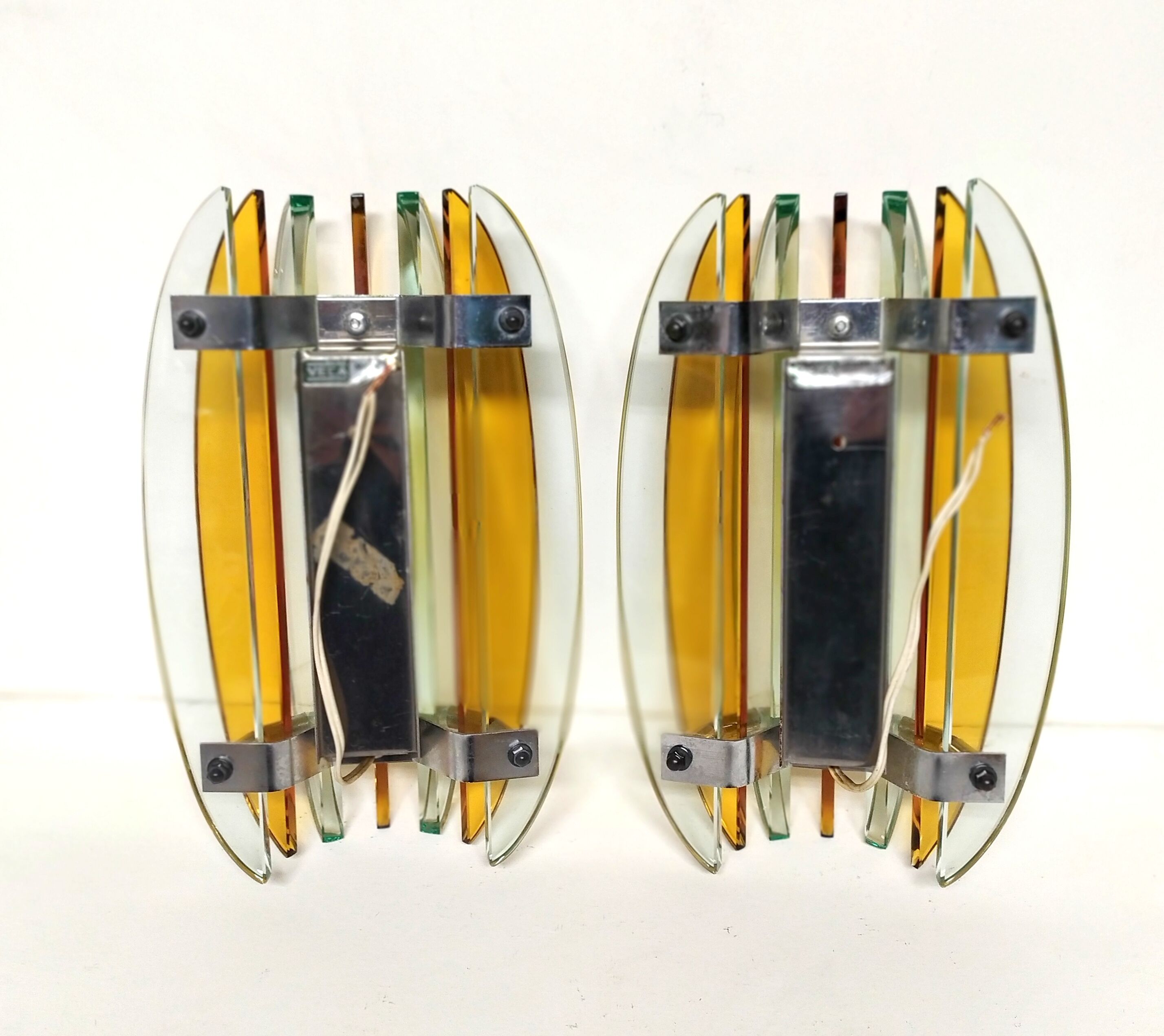 Wall Lights made by  Veca, 1970s, Set of 2