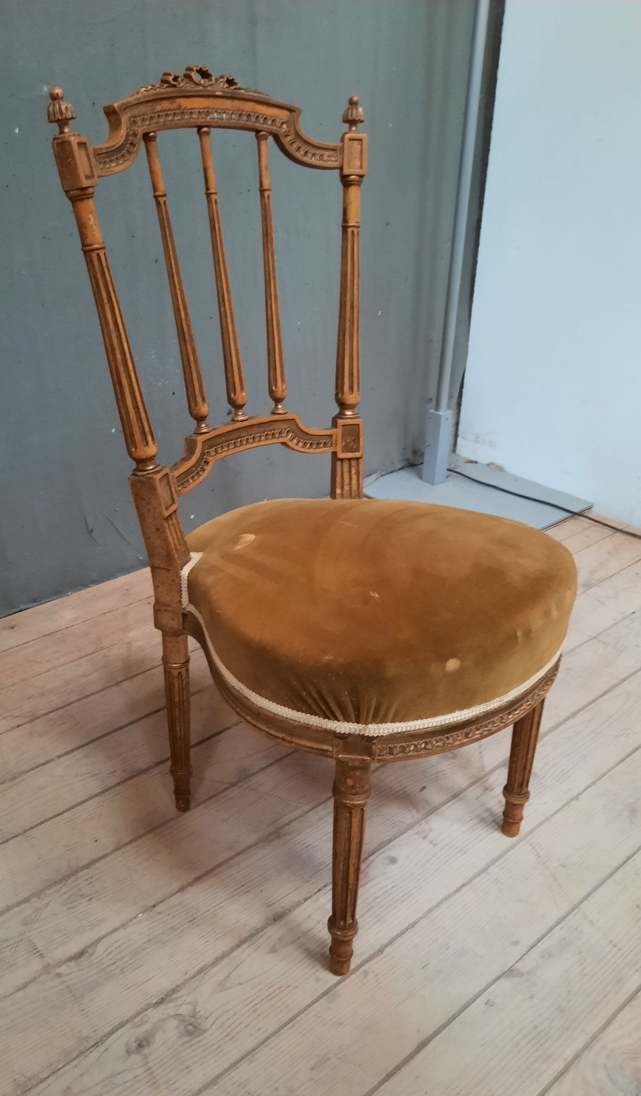 Louis XVI style gilded chair