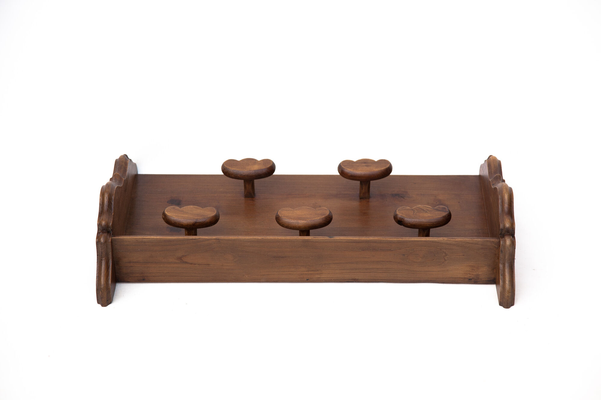 Vintage coat rack, wall-mounted wooden coat rack, 5 hooks, rustic, cloakroom, coat hanger, rack