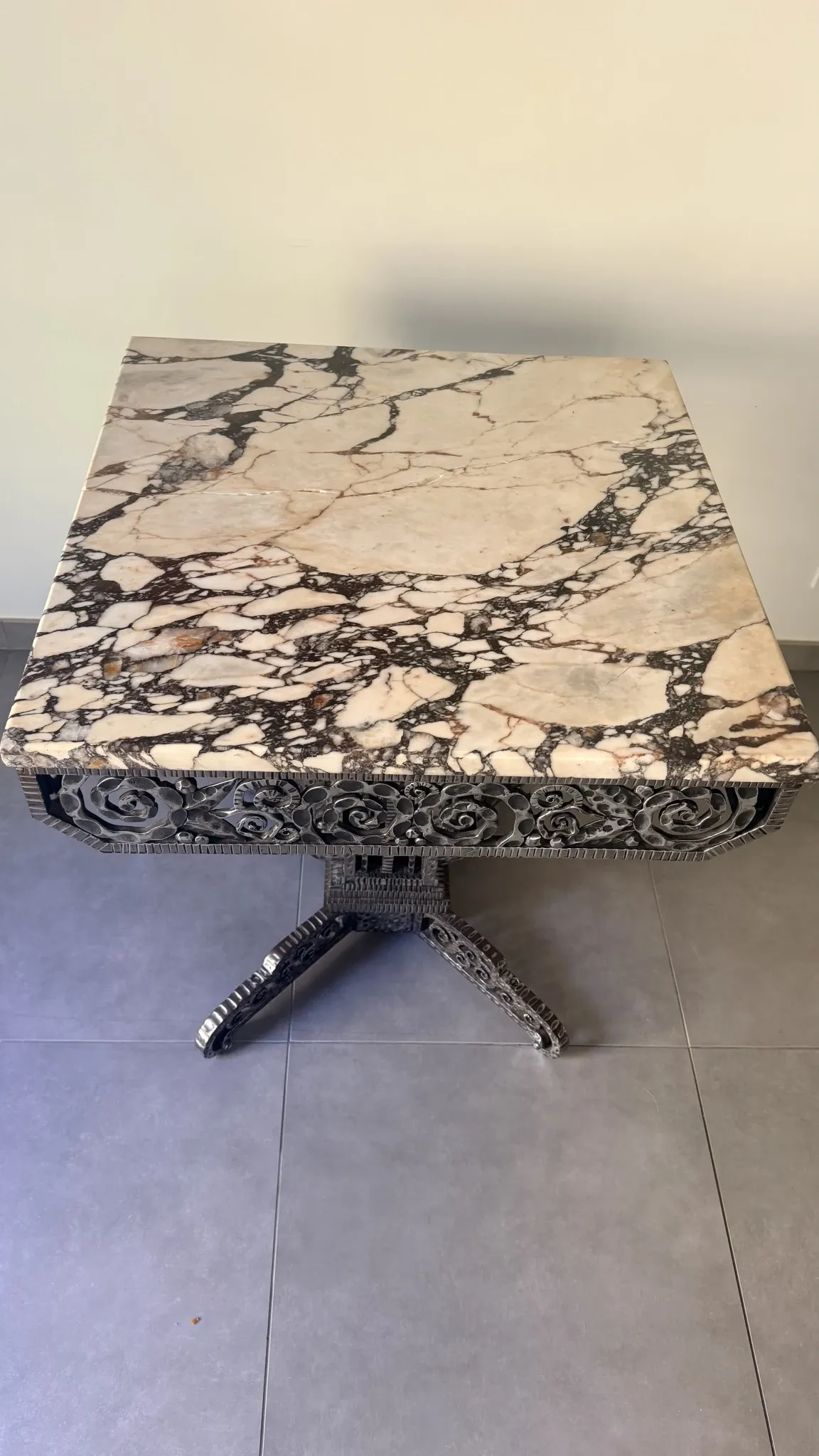 Art Deco table attributed to Edgar Brandt.