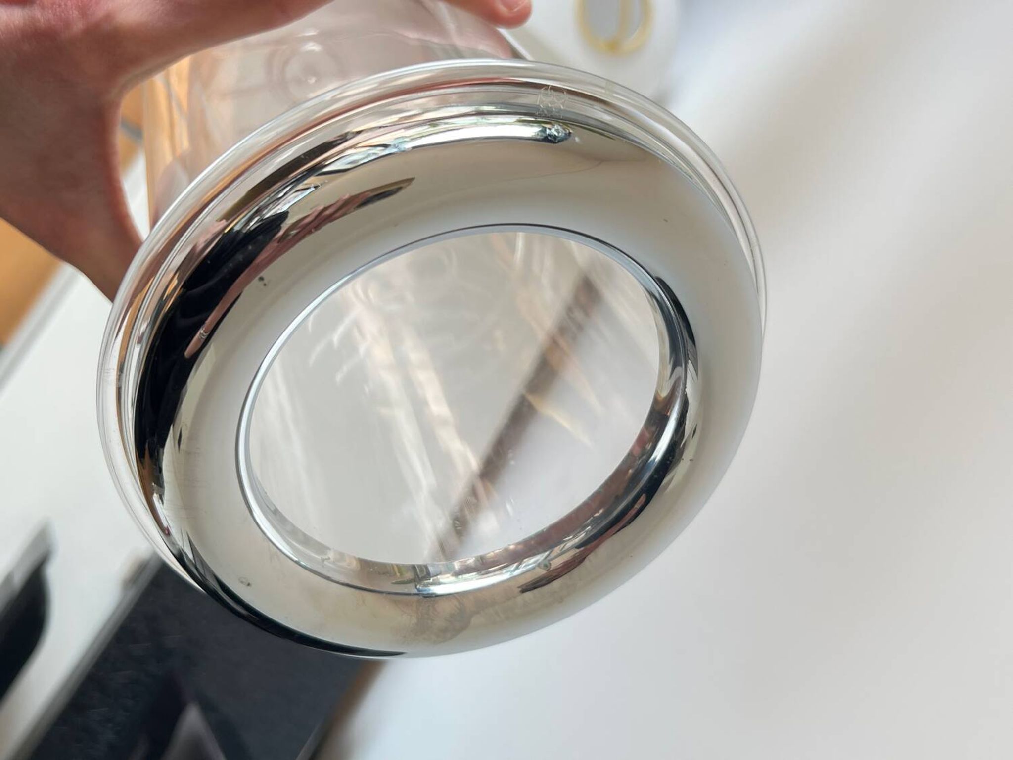 Guzzini ice bucket / wine cooler with chrome rim