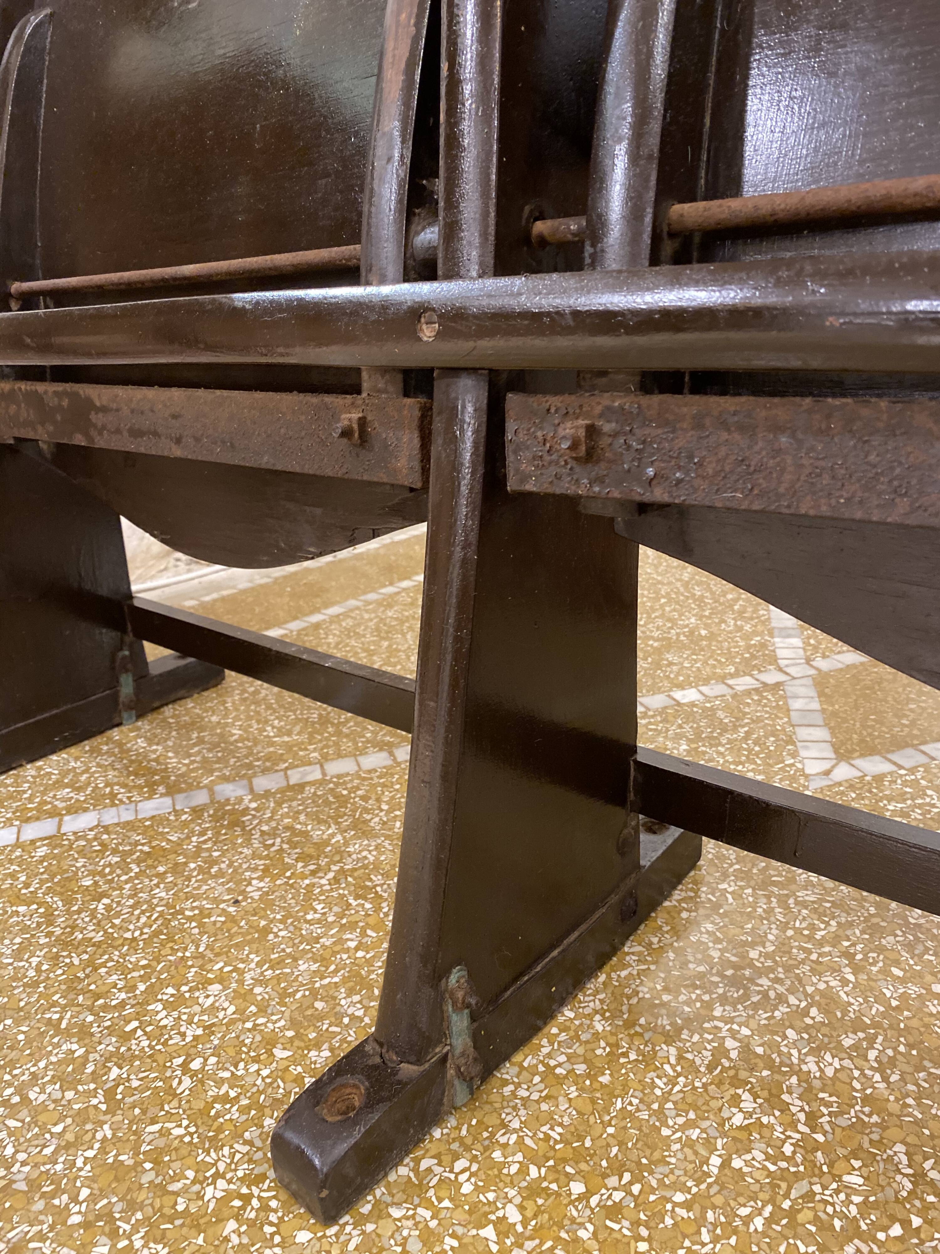 Double wooden cinema seats