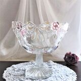 Pedestal fruit cup in blown glass
