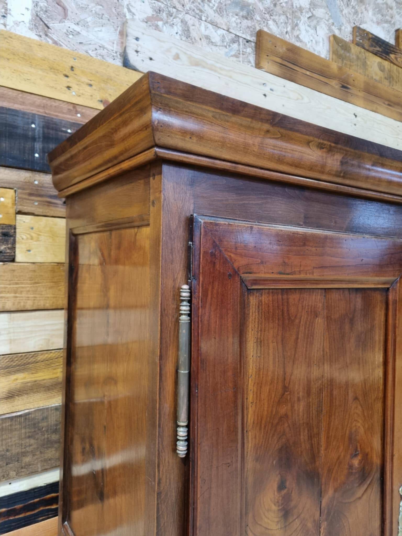 Antique cherry wood wardrobe