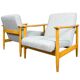 Vintage Armchairs Gfm 142 By Edmund Homa, Gfm, Poland, 1960’s, Set Of 2