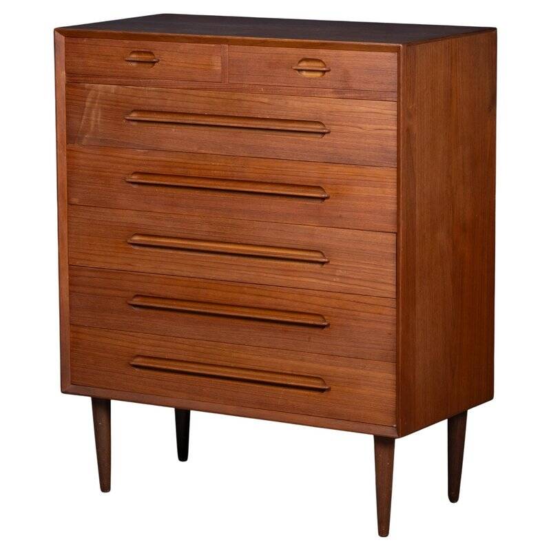 Teak 7-Drawer Chest attributed to Ejvind A. Johansson, 1960s