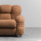 Poltrona in bouclé anni ’70 vintage modernariato