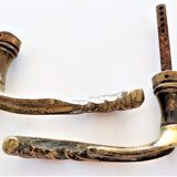 Door handle in square bronze