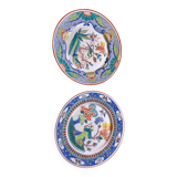 Deux assiettes asiatiques formant ensemble