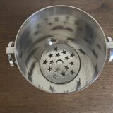 Modernist silver metal planter, 1950s