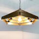 Geometric postmodern vintage pendant lamp, 1980s.