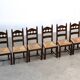 Ensemble de six chaises de salle à manger françaises