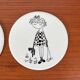 Mid-century ceramic coasters by Bjørn Wiinblad, 1960s, set of 5.