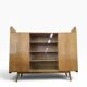 Vintage wooden wardrobe/display cabinet/wall unit