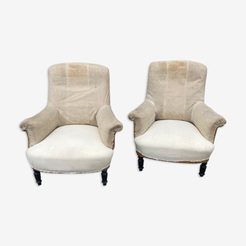 Pair of old armchairs Napoleon III