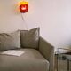 Handcrafted glass wall light