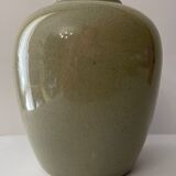 Polychrome vase and celadon XIX Naniwaya Okita Japan Nippon