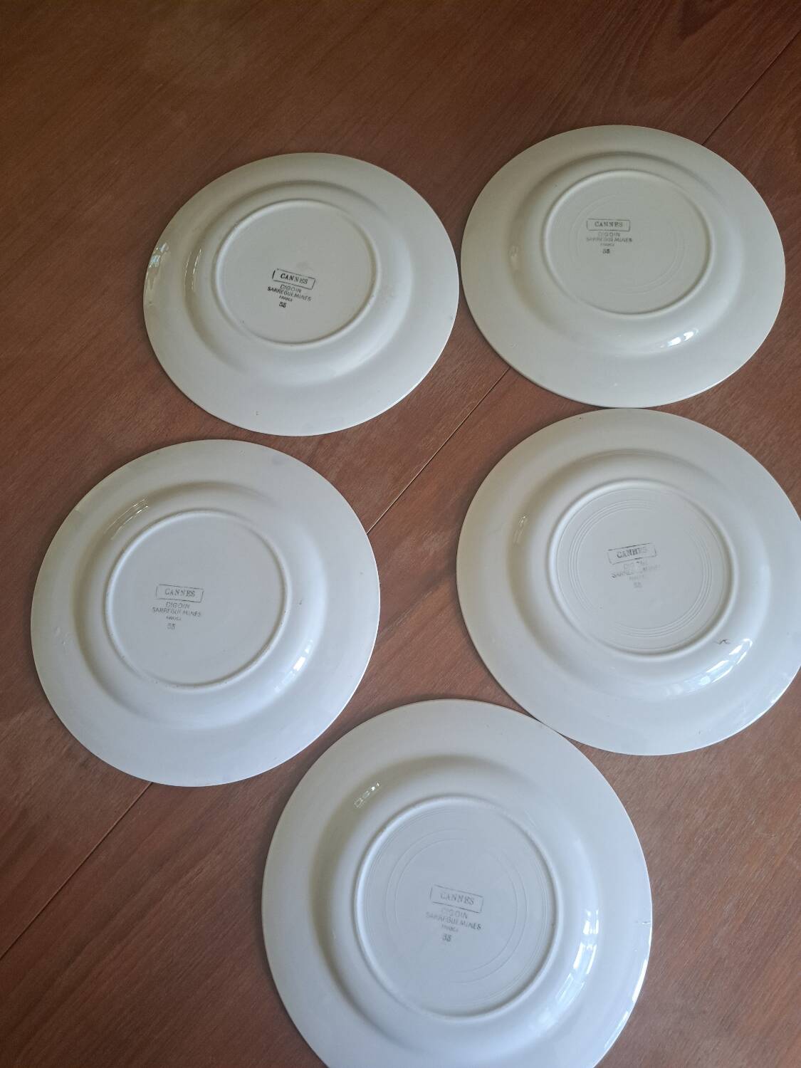 5 vintage digoin cannes plates