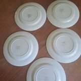 5 vintage digoin cannes plates