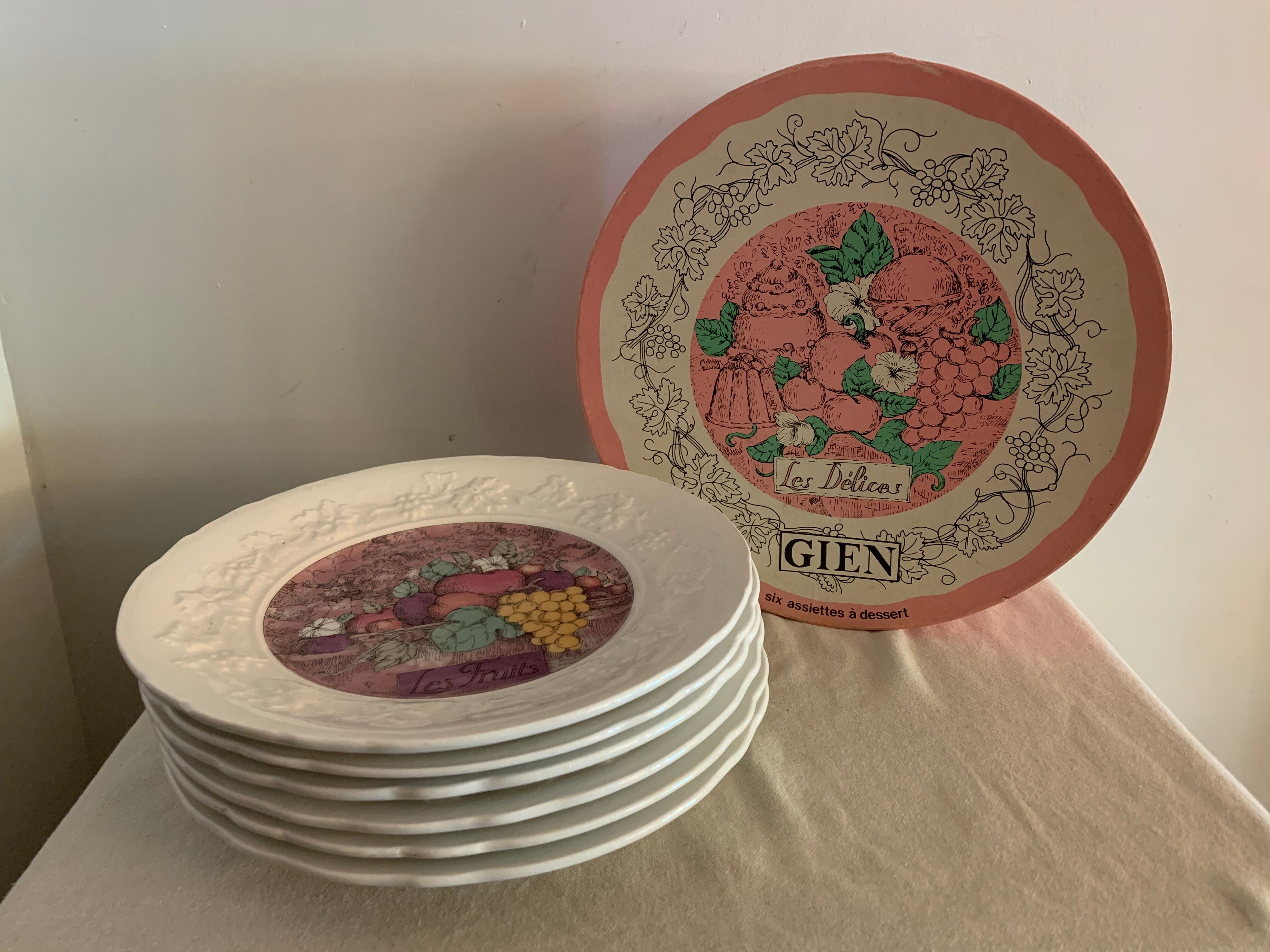 6 gien Marie-Pierre Boitard's Delights dessert plates