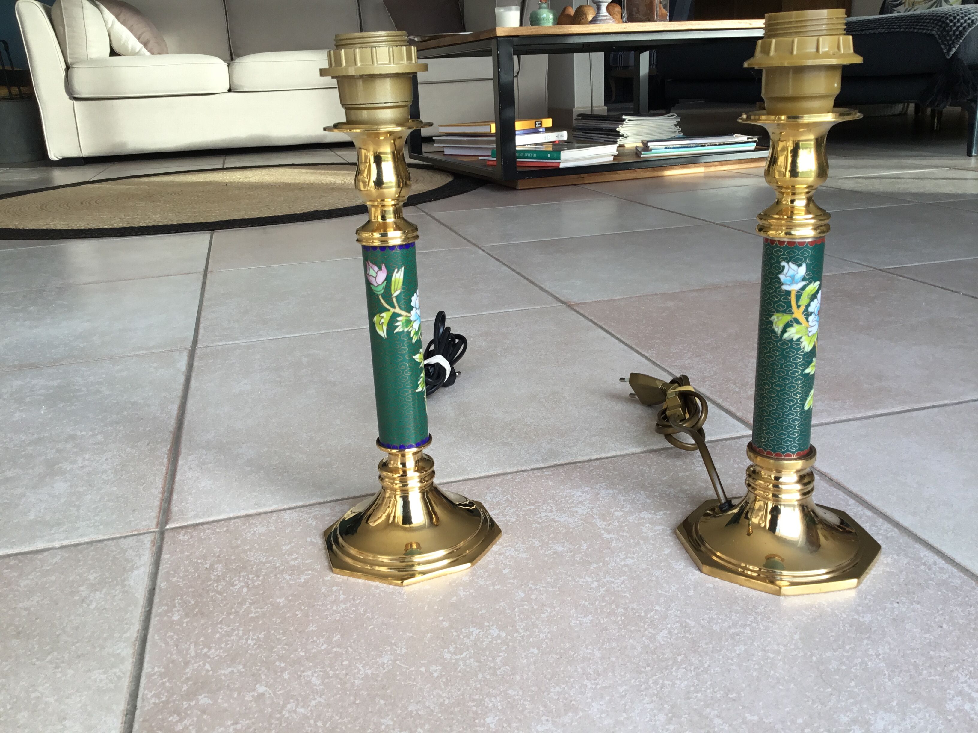 Two lamp bases