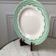 Round dish digoin sarreguemines model "lola" water green years 30-40