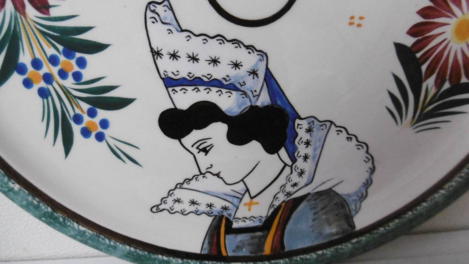 Quimper earthenware cheese board