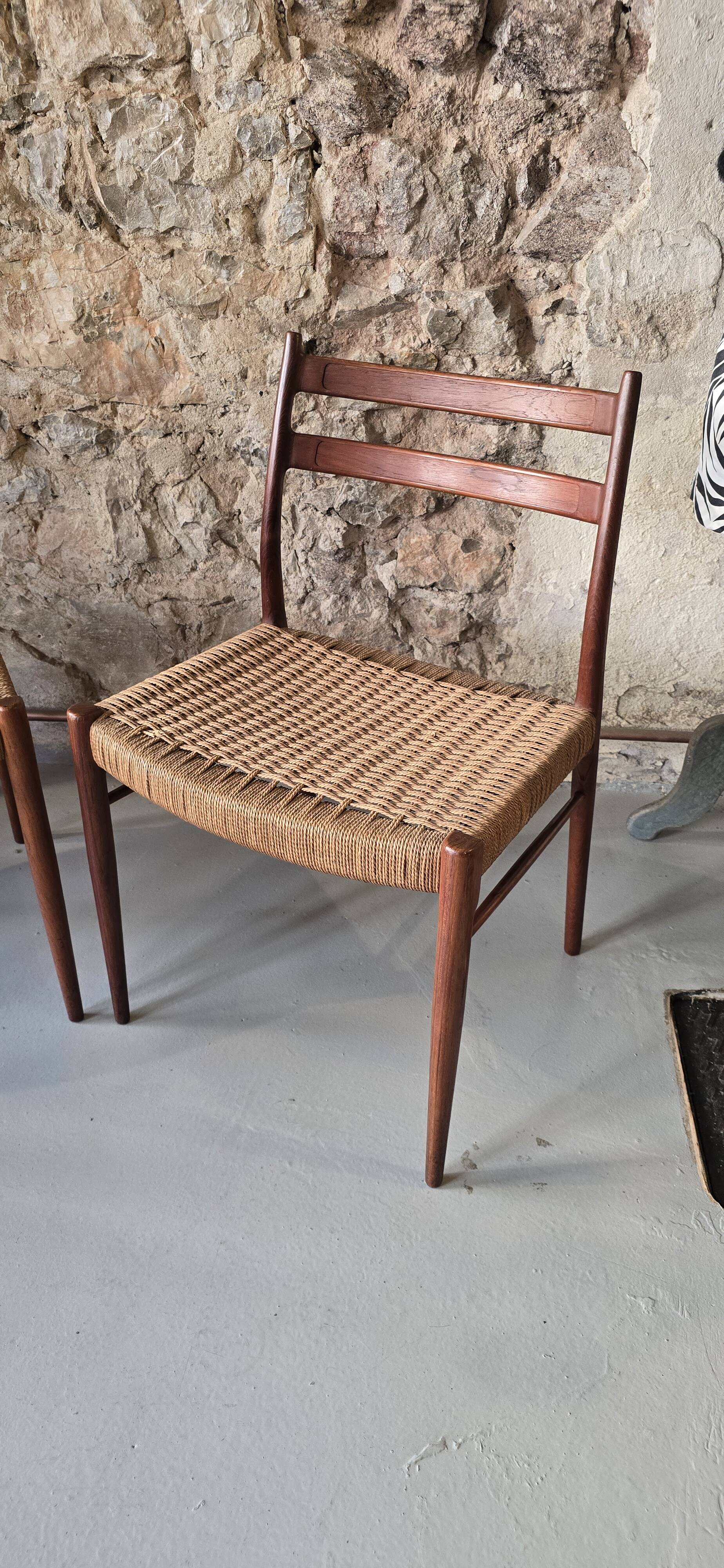 Arne Wahl Iversen - Pair of chairs GS-70 Ed. Glyngore Stolefabrik 1960 DK