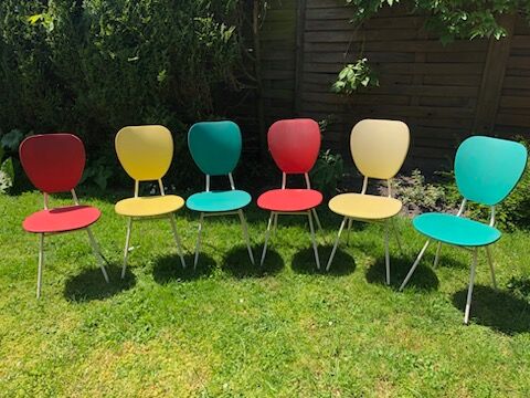6 chaises vintage Henriette