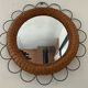 Miroir vintage en rotin