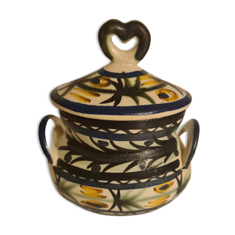 Keraluc Quimper Ceramic sugar bowl