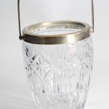 Old glass ice bucket