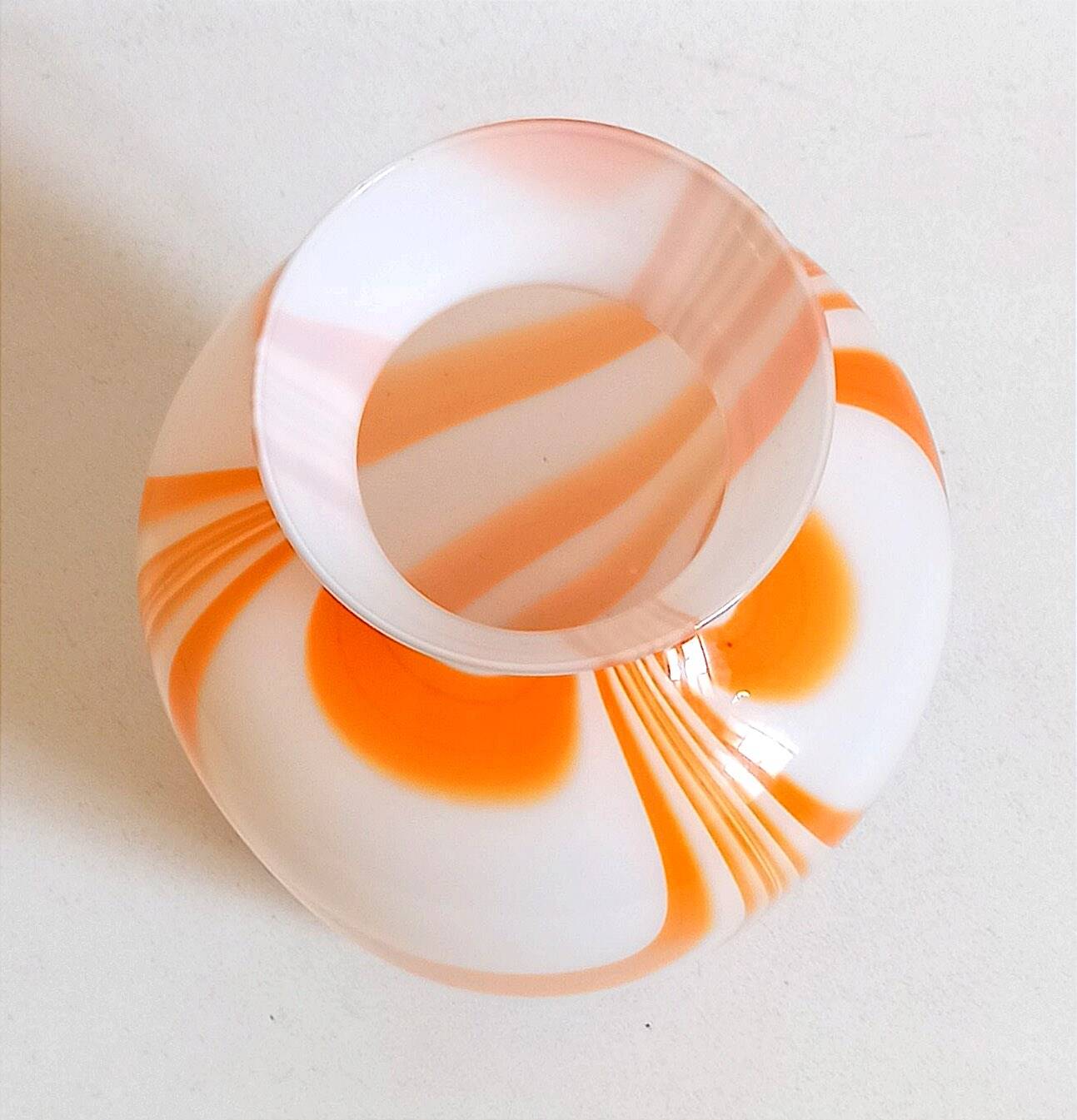 Orange Murano vase by Carlo Moretti 1970s Height 36 cm