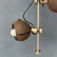 Brown ceiling light - Space Age fixture - vintage eyeball lamp