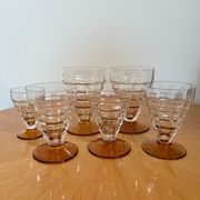 Ensemble de 6 verres vintage style Art déco