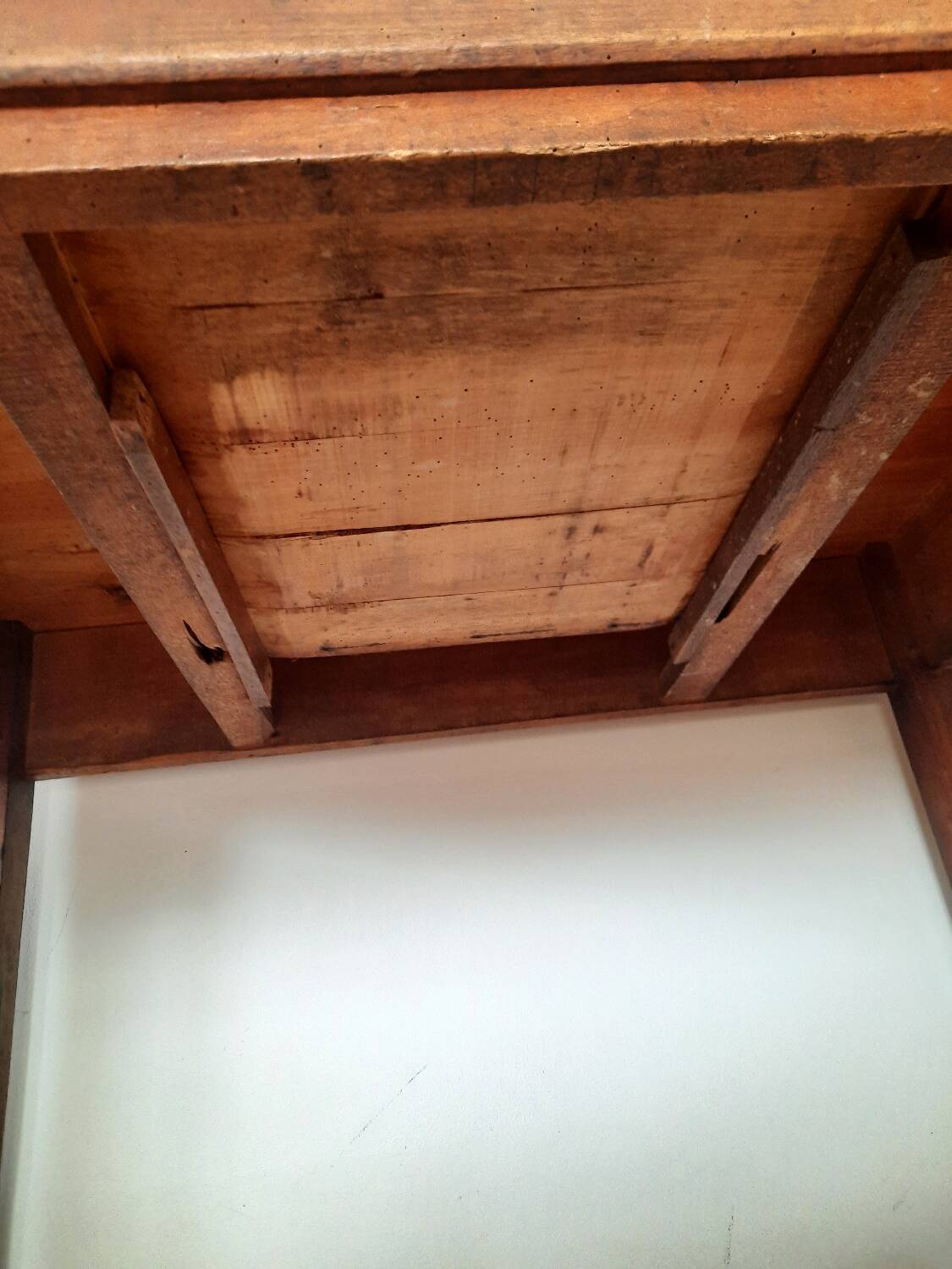 Antique farmhouse table with drawer