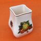 Polychrome ceramic vase fruit decoration (apples, grapes, pears...)