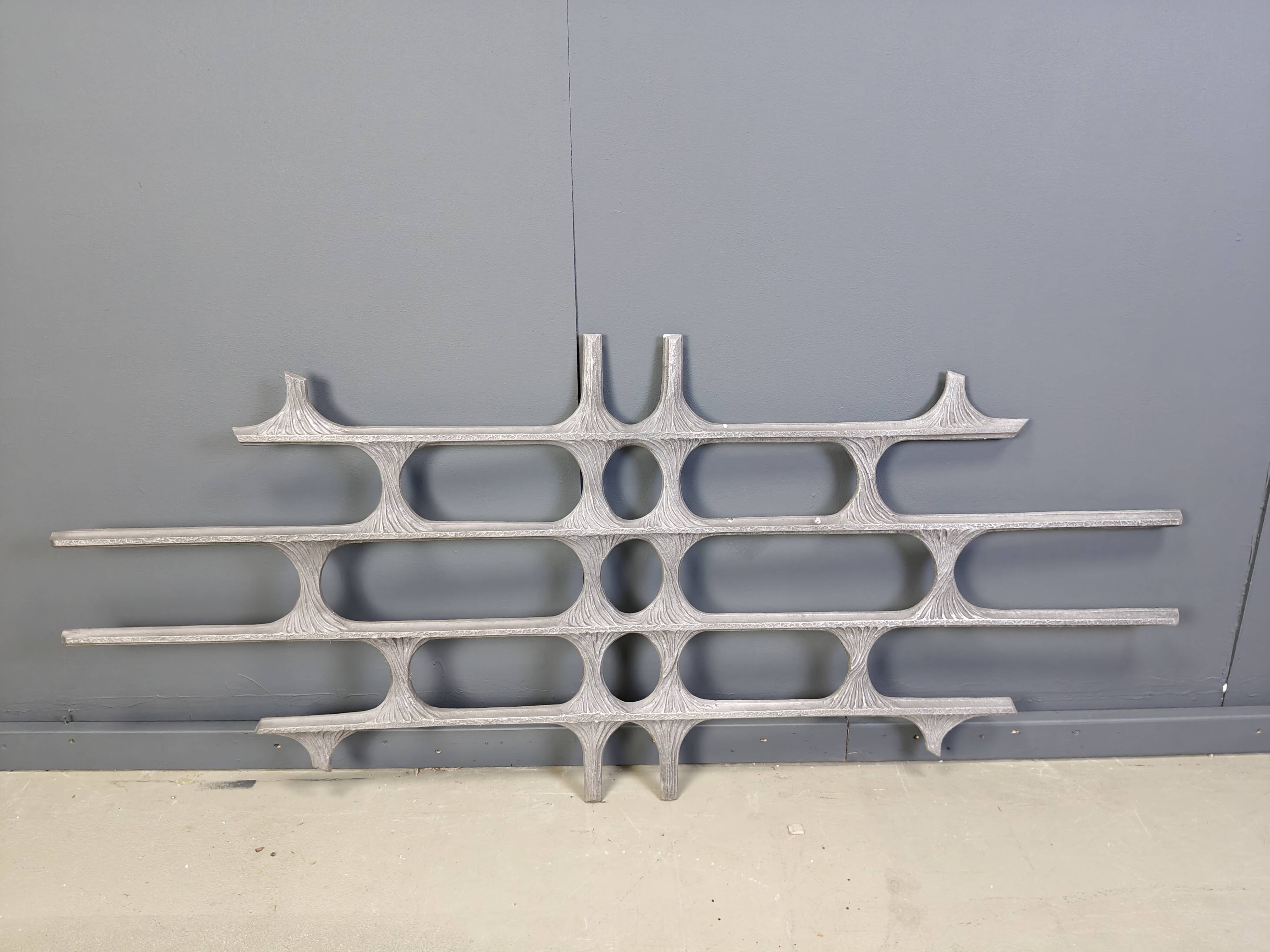 Vintage large brutalist wall sculpture, 1970s